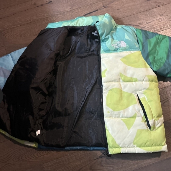 The North Face x KAWS Retro 1996 Nuptse Men's Medium Puffer Jacket -Safety Green - Picture 6 of 11